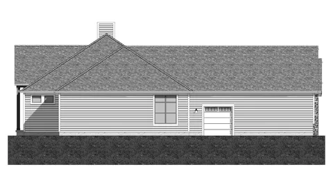 The Brookside house plan, exterior view 4